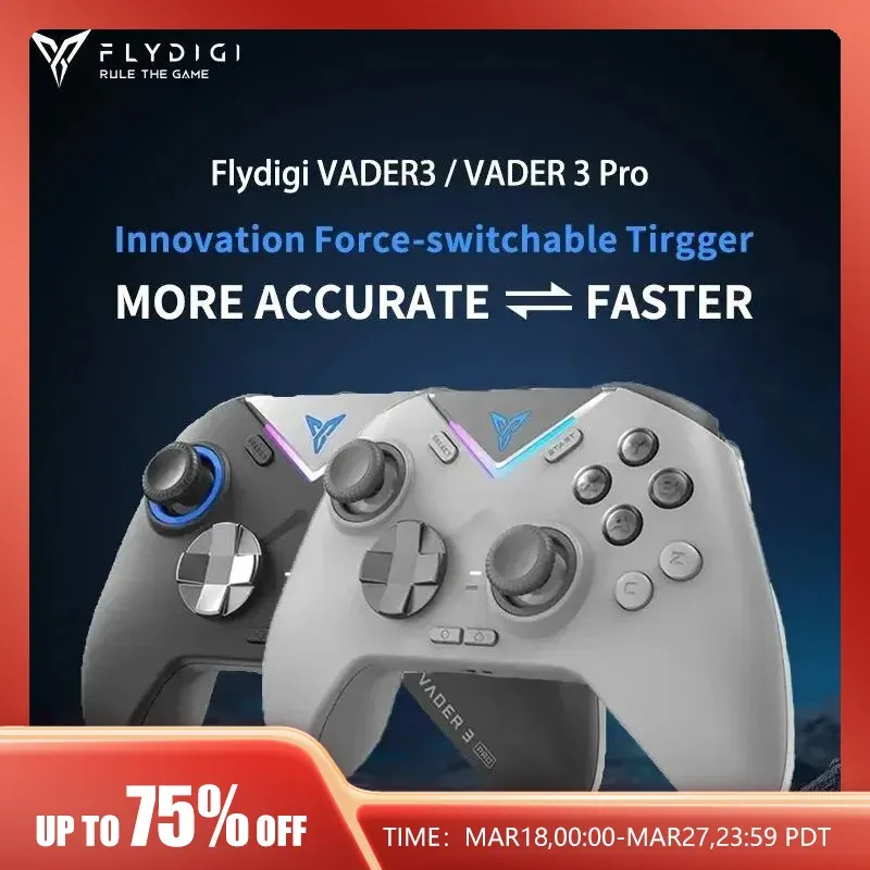 Controle Flydigi Vader 3 Pro Gamepad Bluetooth, Analgicos E Gatilhos Hall Effect